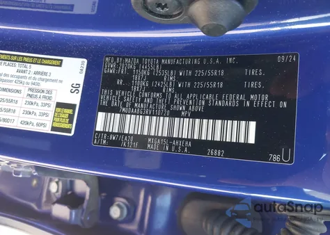 2024 Toyota Corolla Cross Xle from USA, damaged, VIN 7MUDAABG3RV110720